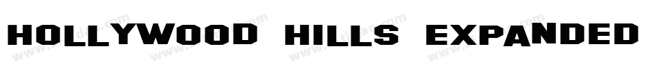 Hollywood Hills Expanded字体转换
